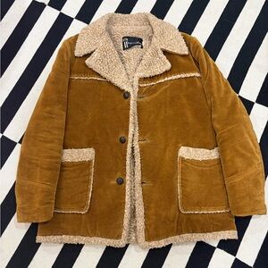 Vintage Tan Sherpa-Lined Field Jacket